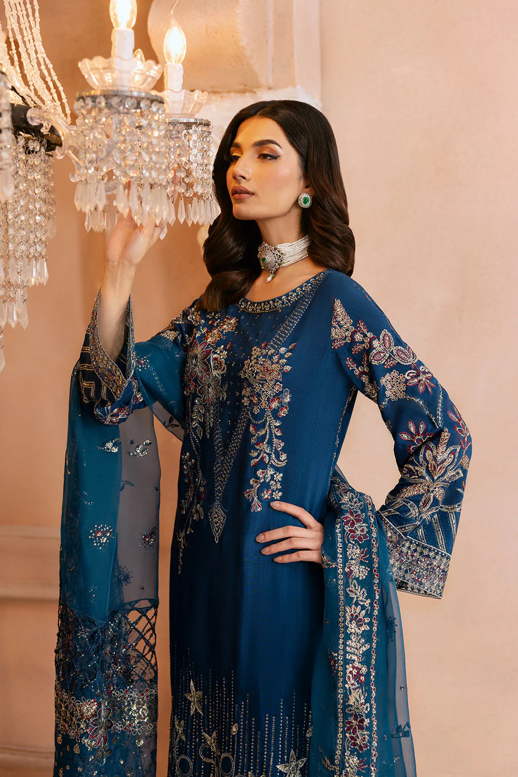 Azure Dream Embroidered Ensemble