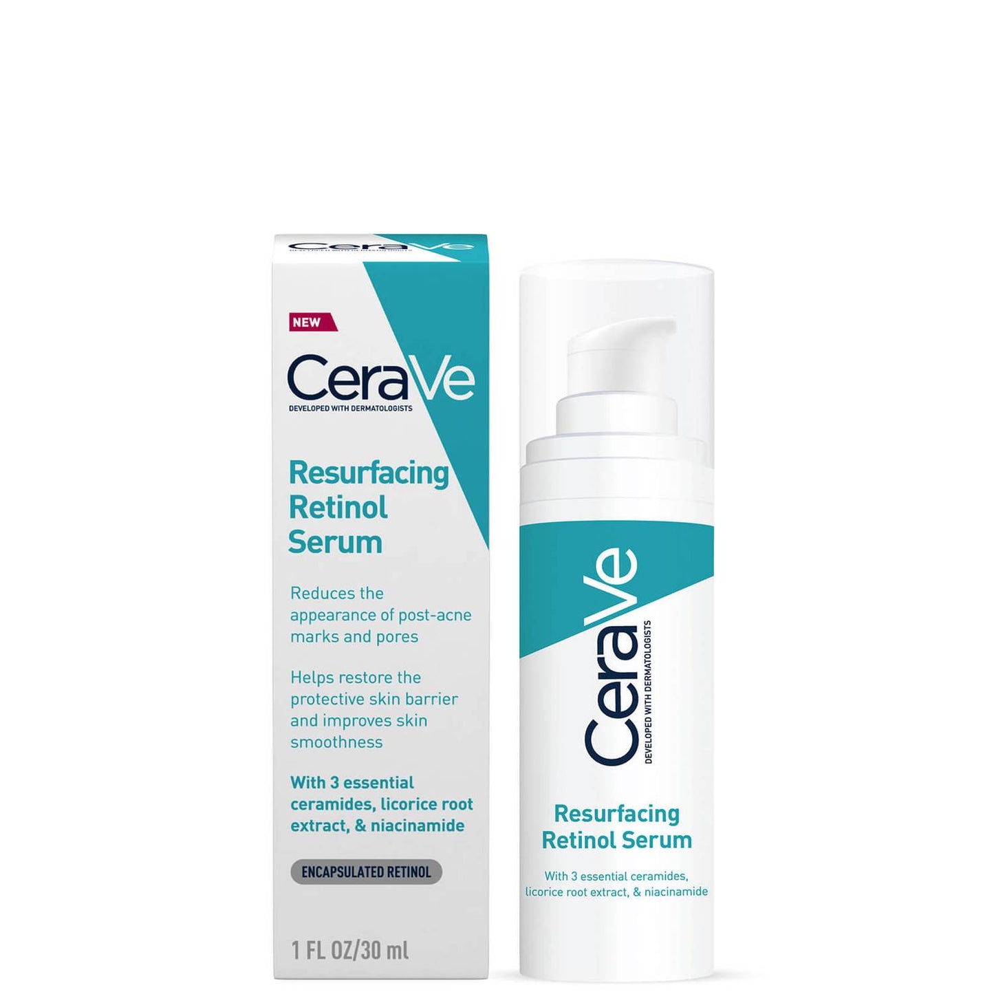 CeraVe Resurfacing Retinol Serum with Ceramides & Niacinamide for Blemish-Prone Skin 30ml