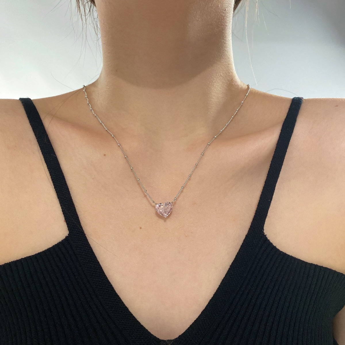 Bella's Sterling Silver Heart Shaped Necklace