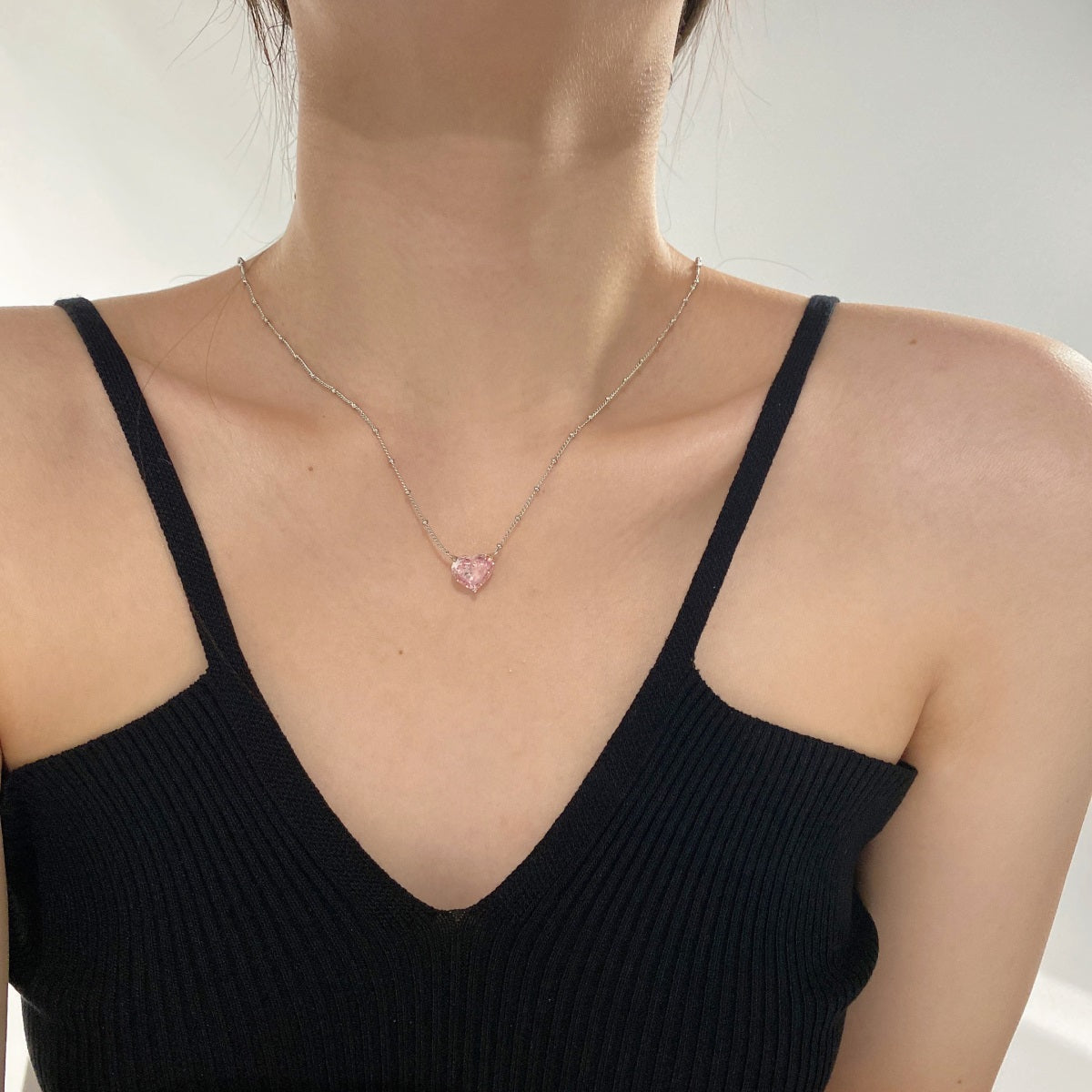 Bella's Sterling Silver Heart Shaped Necklace