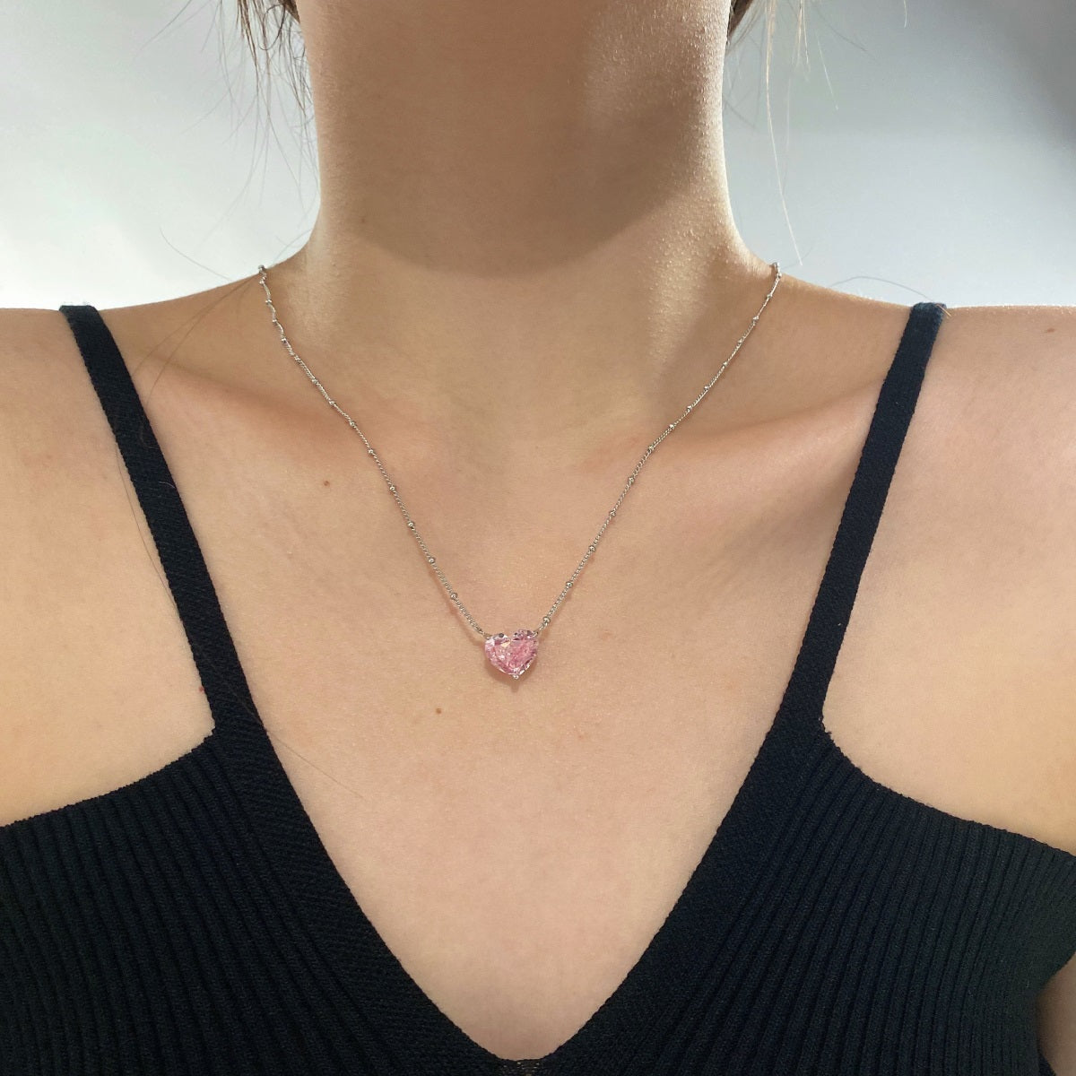 Bella's Sterling Silver Heart Shaped Necklace