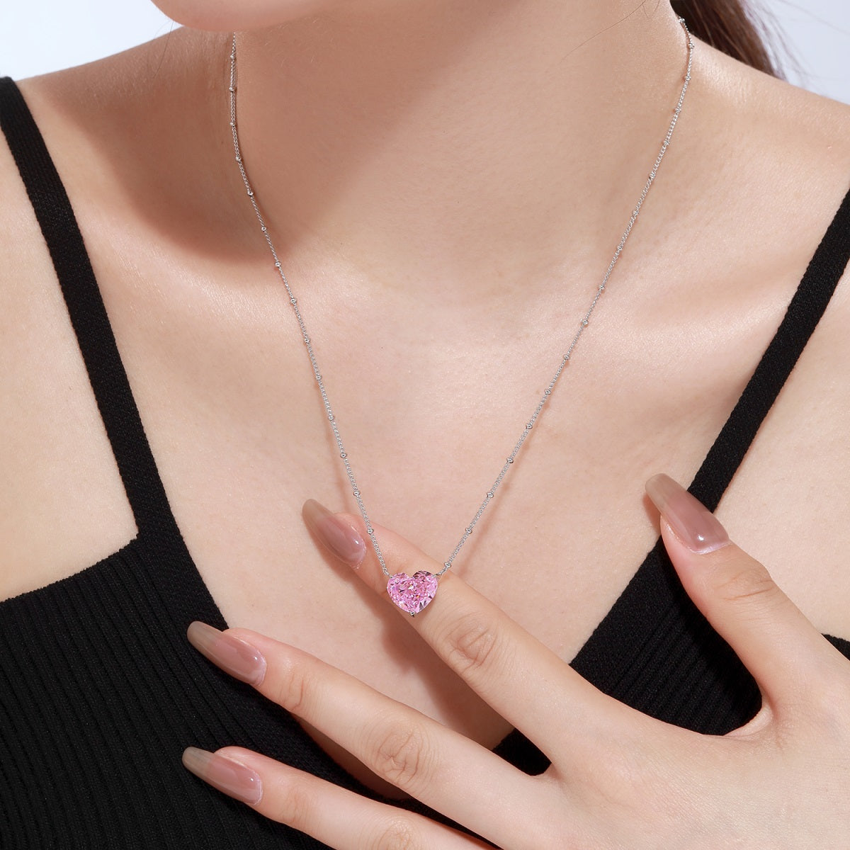 Bella's Sterling Silver Heart Shaped Necklace