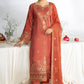 Burnished Coral Embroidered Ensemble