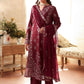 Royal maroon embroidered suit