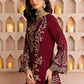 Crimson Luxe Embroidered Ensemble