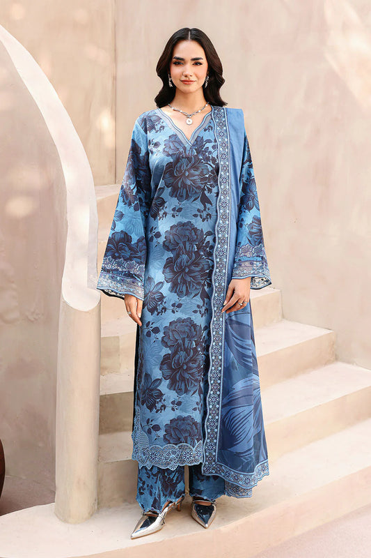 Serene blue floral ensemble