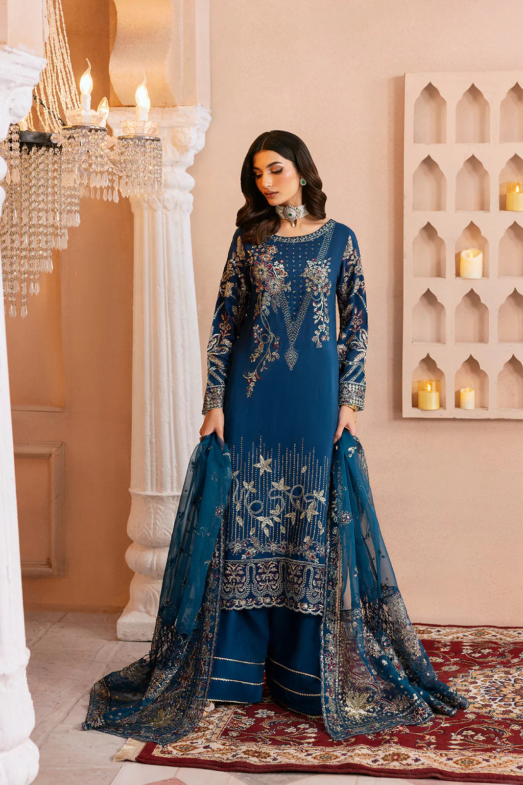 Azure Dream Embroidered Ensemble