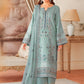 Light blue embroidered suit