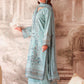 Light blue embroidered suit