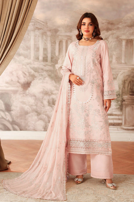 Soft blush embroidered suit