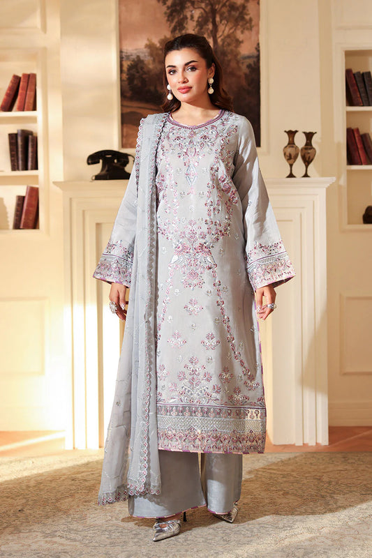 Silver Mist Embroidered Ensemble