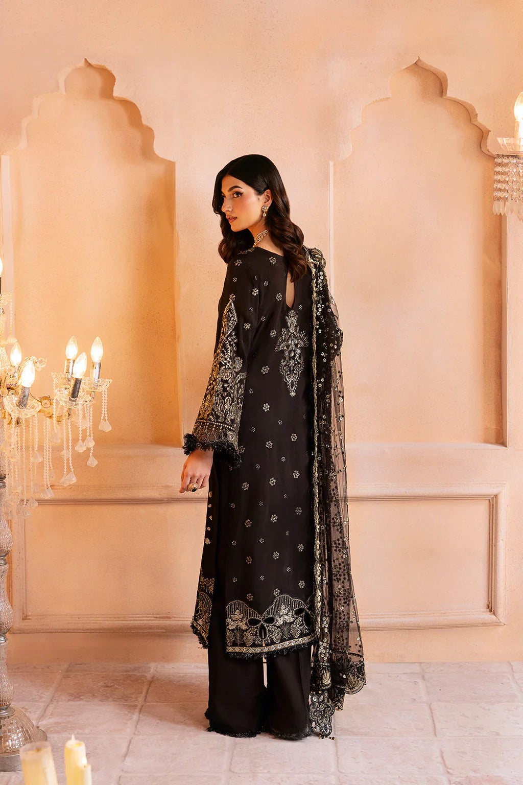 Midnight Luxe Embroidered Ensemble