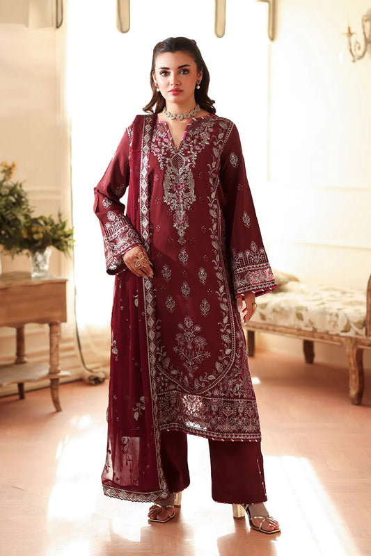 Royal maroon embroidered suit