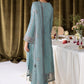 Serene Aqua Embroidered Ensemble