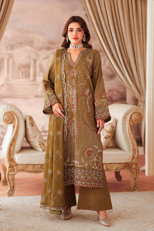 Olive Heritage Embroidered Ensemble