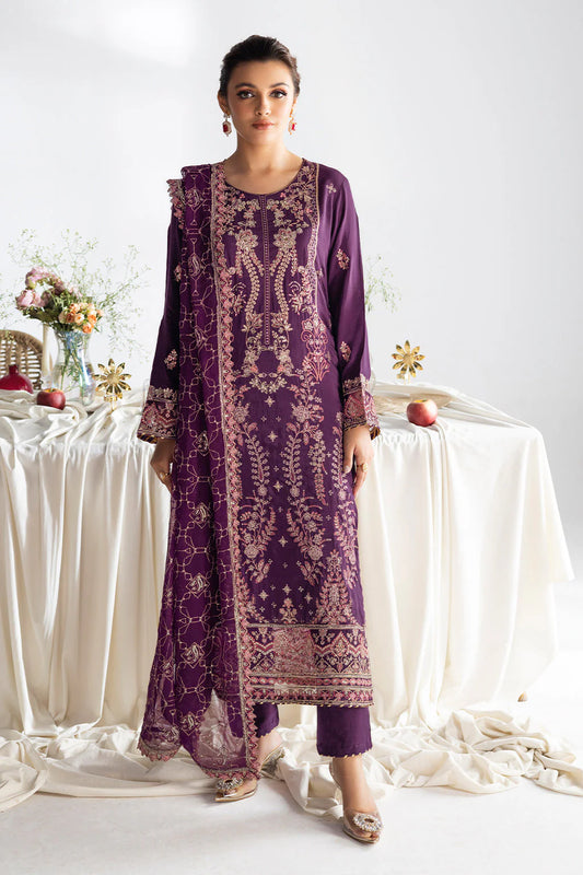 Royal Plum Embroidered Ensemble
