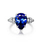 Bella's Sterling Silver Engagement Ring with Blue Cubic Zircon Stone